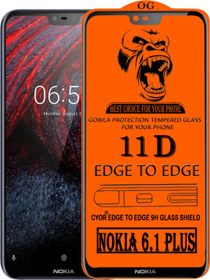 CYOR Edge To Edge Tempered Glass for Nokia 6.1 Plus(Pack of 1)