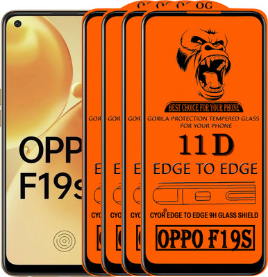 CYOR Edge To Edge Tempered Glass for OPPO F19S(Pack of 4)