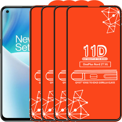Qyist Edge To Edge Tempered Glass for Oneplus Nord 2T 5G(Pack of 4)
