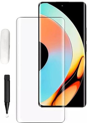 ISAAK Edge To Edge Tempered Glass for OPPO Reno 9 Pro Edge to Edge, UV Tempered Glass with curves(Pack of 1)