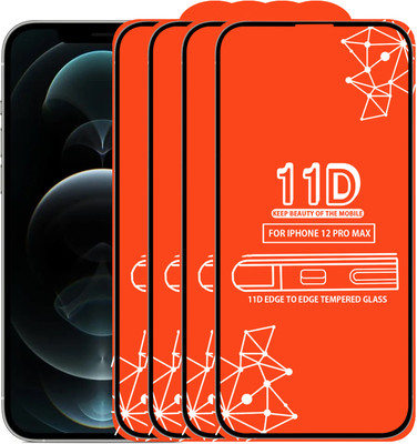 Roxel Edge To Edge Tempered Glass for Iphone 12 Pro Max(Pack of 4)