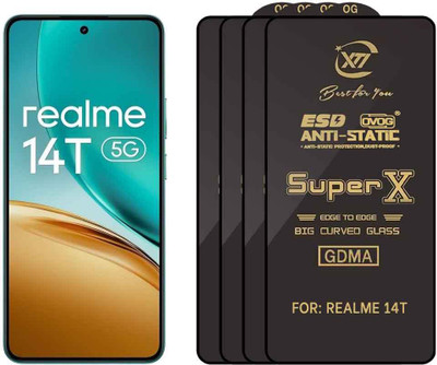 GDMA Edge To Edge Tempered Glass for REALME 14T(Pack of 4)
