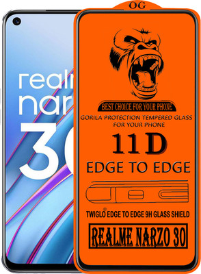 TWIGLO Edge To Edge Tempered Glass for REALME NARZO 30(Pack of 1)