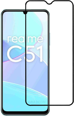 VISHZONE Edge To Edge Tempered Glass for Realme C51(Pack of 1)