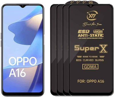 GDMA Edge To Edge Tempered Glass for OPPO A16(Pack of 4)