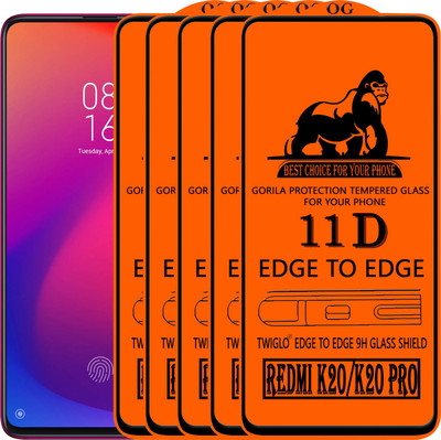 TWIGLO Edge To Edge Tempered Glass for Mi K20 Pro(Pack of 5)