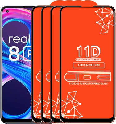 Roxel Edge To Edge Tempered Glass for Realme 8 Pro(Pack of 4)