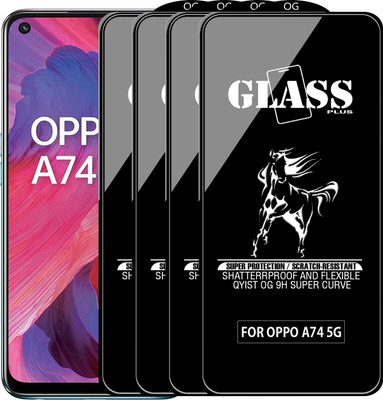 Qyist Edge To Edge Tempered Glass for OPPO A74 5G(Pack of 4)