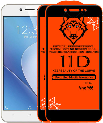 DeepzHub Edge To Edge Tempered Glass for VIVO Y66(Pack of 2)