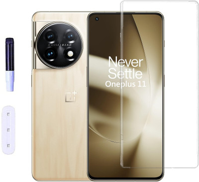 Bigil Edge To Edge Tempered Glass for Oneplus 11, UV Curved Screen Protector(Pack of 1)