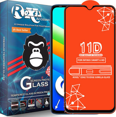 Roxel Edge To Edge Tempered Glass for Infinix Smart 6 Hd(Pack of 1)