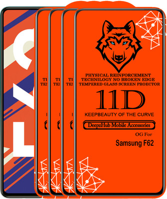 CRodible Edge To Edge Tempered Glass for Samsung Galaxy F62(Pack of 4)