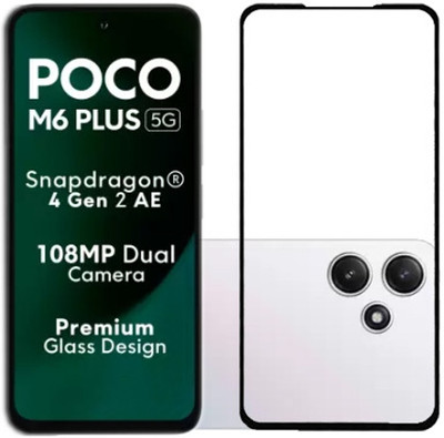 KMPERED Tempered Glass Guard for POCO M6 Plus 5G, POCO M6 Plus, Poco M6 Plus, Poco M6 Plus 5G(Pack of 1)