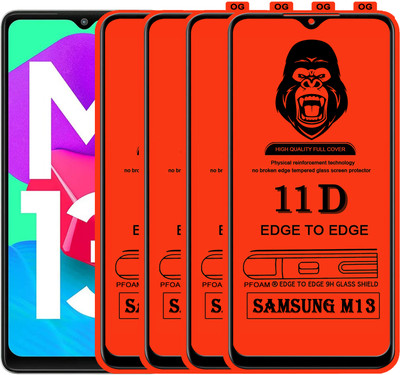 Laxdom Edge To Edge Tempered Glass for SAMSUNG GALAXY M13(Pack of 4)
