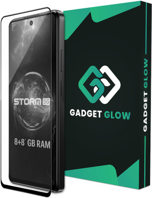 Gadget Glow Edge To Edge Tempered Glass for Lava Storm 5G, Lava Storm(Pack of 1)