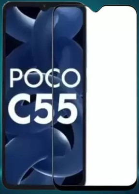 vmt stock Edge To Edge Tempered Glass for POCO C55 5G(Pack of 1)