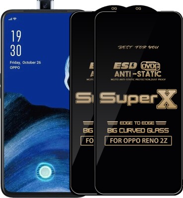 MGito Edge To Edge Tempered Glass for OPPO Reno 2z(Pack of 2)