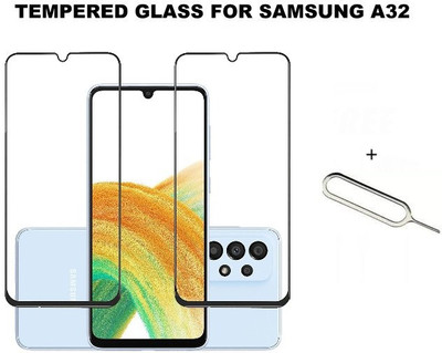 tendwell Edge To Edge Tempered Glass for Samsung Galaxy A32(Pack of 2)