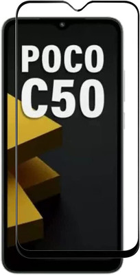 S-Softline Edge To Edge Tempered Glass for POCO C50, Easy Installation With A Single Swipe(Pack of 1)