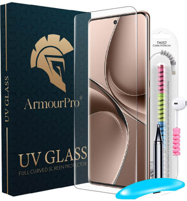 ArmourPro Edge To Edge Tempered Glass for Vivo V40e 5G, Vivo V40e, Advanced HD+ UV Guard, UV Glue Tempered Glass with Cable Protector(Pack of 1)