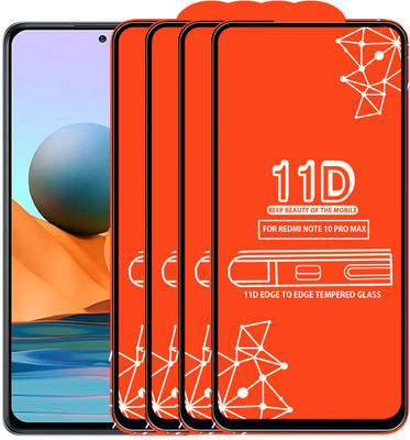 Roxel Edge To Edge Tempered Glass for Redmi Note 10 Pro Max(Pack of 4)