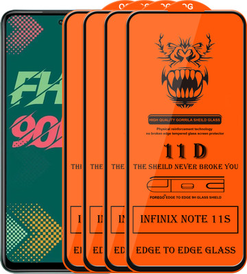 Forego Edge To Edge Tempered Glass for Infinix Note 11s(Pack of 4)