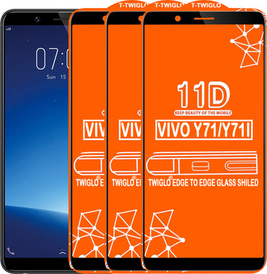 TWIGLO Edge To Edge Tempered Glass for VIVO Y71(Pack of 3)