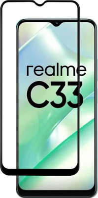 EITANSHA CREATION Edge To Edge Tempered Glass for realme c33, Realme C33(Pack of 1)