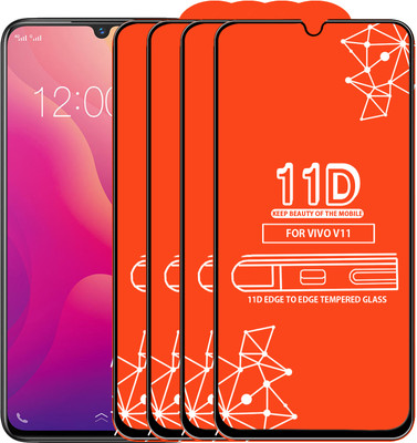 Qyist Edge To Edge Tempered Glass for Vivo V11I(Pack of 4)