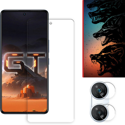 ARBAN Edge To Edge Tempered Glass for Infinix GT 10 Pro 5G Tempered Screen Protector | Anti-Scratch | Edge to Edge Full Coverage | 9H Hardness ( 1 FRONT SCREEN GUARD + 1 CAMERA LENS PROTECTOR + 1 FREE BACK EMBOSSED SKIN061 )(Pack of 1)