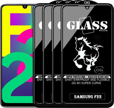 PFOAM Edge To Edge Tempered Glass for SAMSUNG GALAXY F22(Pack of 4)