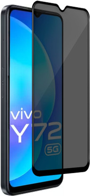 AuraX Edge To Edge Tempered Glass for vivo Y72 5G(Pack of 1)