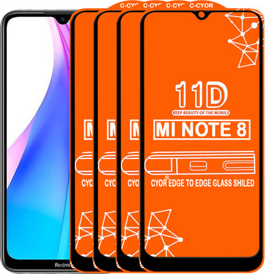 CYOR Edge To Edge Tempered Glass for REDMI NOTE 8(Pack of 4)