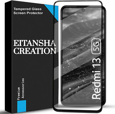 EITANSHA CREATION Edge To Edge Tempered Glass for Redmi 13 5G, Redmi 13(Pack of 1)