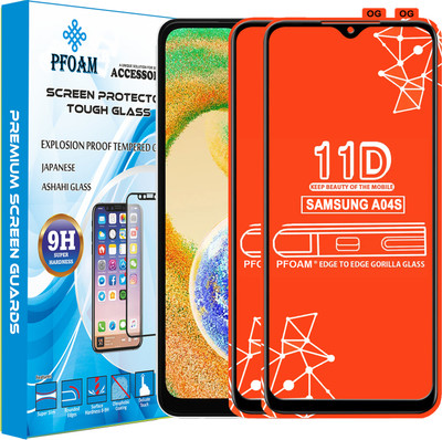 PFOAM Edge To Edge Tempered Glass for SAMSUNG GALAXY A04S(Pack of 2)