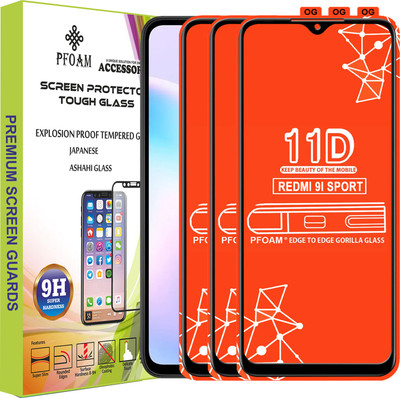 PFOAM Edge To Edge Tempered Glass for REDMI 9I SPORT(Pack of 3)