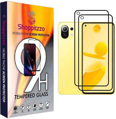 Shoppitzzo Edge To Edge Tempered Glass for Mi 11 Lite,11 Lite NE/*NeoShield*Tempered Glass/Full Screen Coverage-Edge to Edge/9H(Pack of 2)