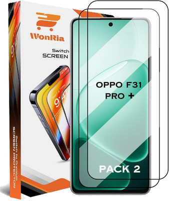 WonRia Edge To Edge Tempered Glass for Oppo F31 Pro Plus 5G Tempered Glass(Pack of 2)