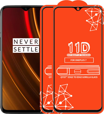 Qyist Edge To Edge Tempered Glass for Oneplus 7(Pack of 2)
