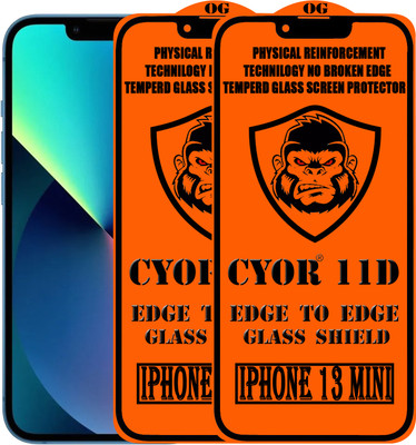 CYOR Edge To Edge Tempered Glass for IPHONE 13 MINI(Pack of 2)