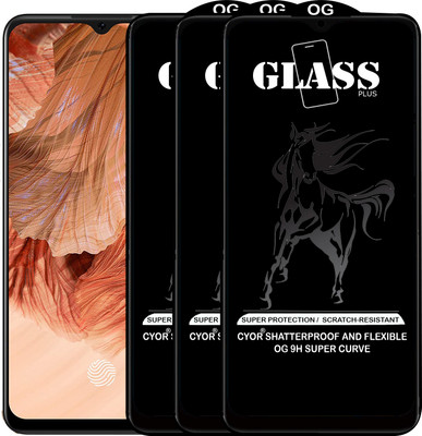 CYOR Edge To Edge Tempered Glass for OPPO F17(Pack of 3)