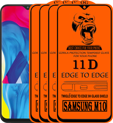 TWIGLO Edge To Edge Tempered Glass for Samsung Galaxy M10(Pack of 4)