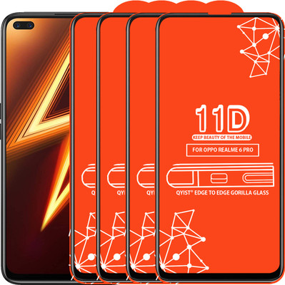 Qyist Edge To Edge Tempered Glass for Realme 6 Pro(Pack of 4)
