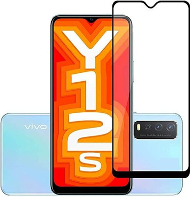 EITANSHA CREATION Edge To Edge Tempered Glass for Vivo Y12S, Vivo Y12s(Pack of 1)