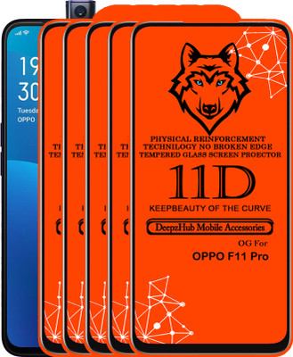 DeepzHub Edge To Edge Tempered Glass for OPPO F11 Pro(Pack of 5)