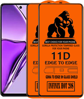 GDMA Edge To Edge Tempered Glass for INFINIX HOT 20S(Pack of 2)