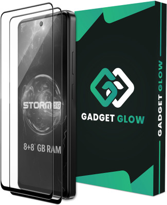 Gadget Glow Edge To Edge Tempered Glass for Lava Storm 5G, Lava Storm(Pack of 2)