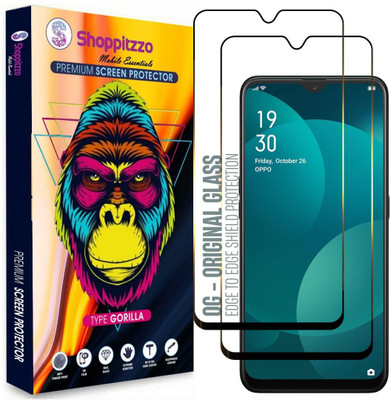 Shoppitzzo Edge To Edge Tempered Glass for Oppo F11/Oppo A9 (6.5 Inch)**DuraGlass**Millitary Grade-Anti Explosion-Tempered Glass/Full Screen Coverage-Edge to Edge/9H Hardness/With Easy Installation Kit(Pack of 2)