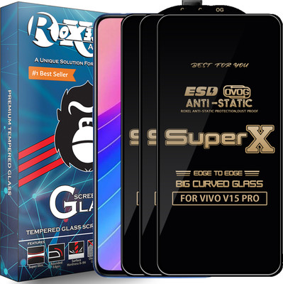 Roxel Edge To Edge Tempered Glass for VIVO V15 PRO(Pack of 3)