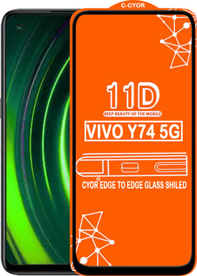 CYOR Edge To Edge Tempered Glass for VIVO Y74 5G(Pack of 1)